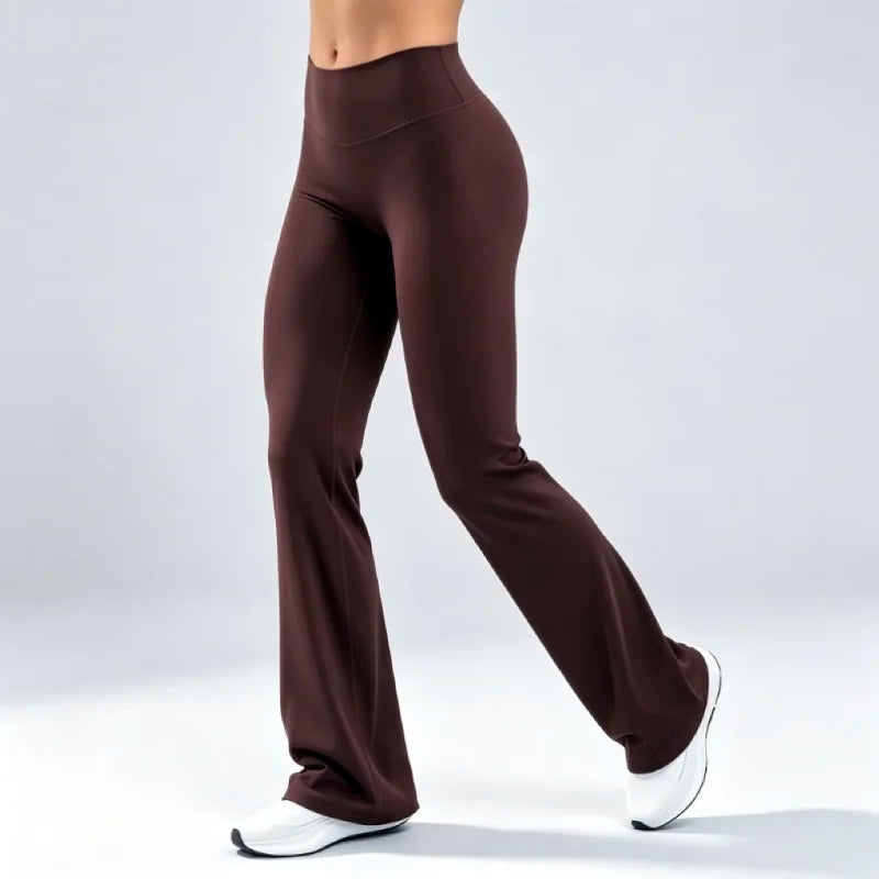Origin Flares Leggings Women Soft Yoga Stretch Bootcut Workout Pants Naked Feel Slim Hip Lifting Gym Fitness Running Activewear