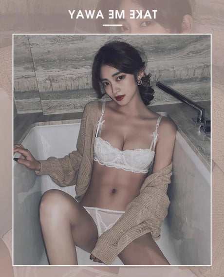 Women Bras Sexy Lace Half Cup Push Up French Style Lingerie Soft Deep V Top Breathable Back Closure Thin Bralette Ropa Mujer