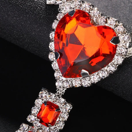 Red Crystal Heart Thong G String Women Chain Sexy Panty Rhinestone Bikini Decoration Bottom 2024 Luxury Designer Accessories