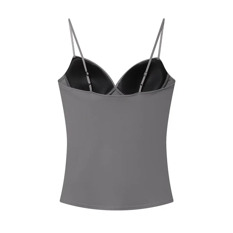 MUJER Sexy Corset Crop Top Woman Camisole Backless Short Tops for Women Sleeveless Bustier Tops Women Straps Tube Top Female