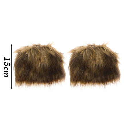 New Y2k Faux Fur Leg Warmers Spicy Girl Harajuku Winter Warm Furry Boots Cover Socks Jk Vintage Hiphop Cosplay Socks Accessories