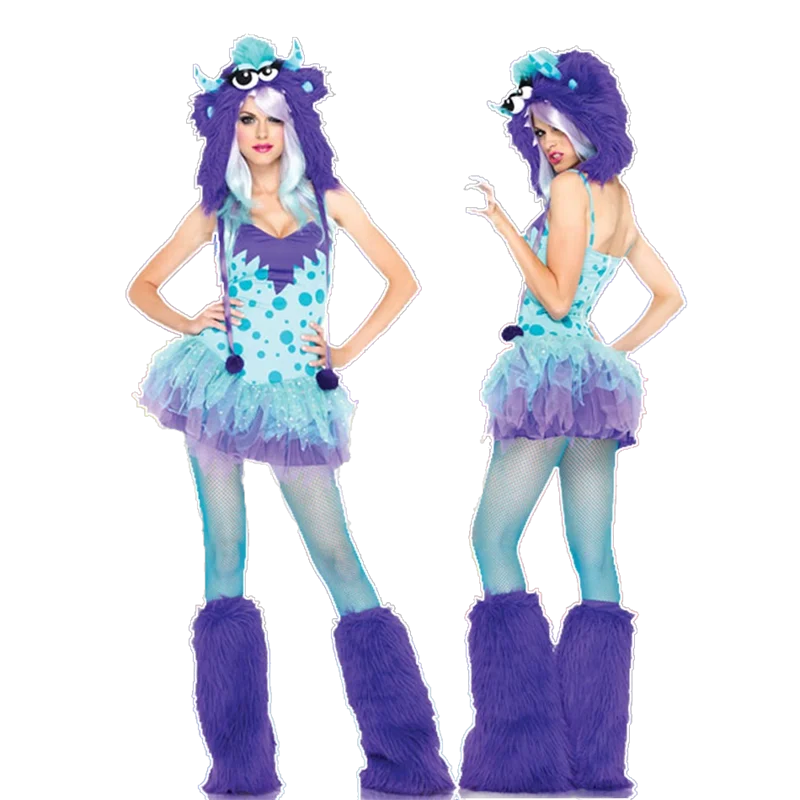 Sexy Christmas Ladies Costume Halloween Cosplay Big Tail Wolf Role Play Party Maid Seduction Santa Claus Gift Womens Uniform