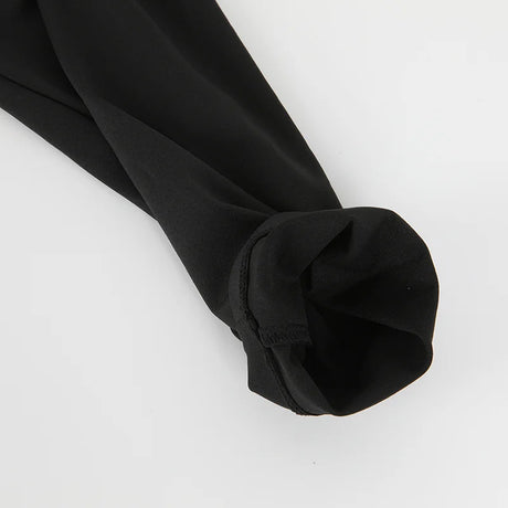 Women Sexy Long Sleeve Bodysuit Turn-down Collar V Neck Shapewear Tummy Control Butt Lift Shirt Seam-free Compression