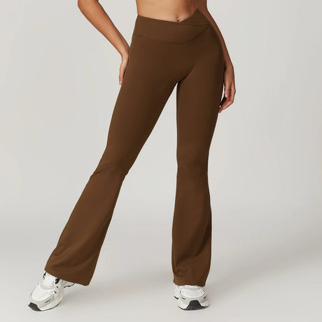 Flared Pants Women Yoga Bell-bottoms Tight Lifting Dance High Waist Tights Sport Pants Gym Running Breathable Fitness Leggings