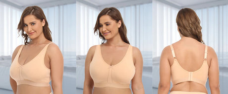 Sheroine Plus Size Women Wireless Bras Full Coverage Soft Seamless Underwear Breathable Lingerie Non-Padded Comfort Bra