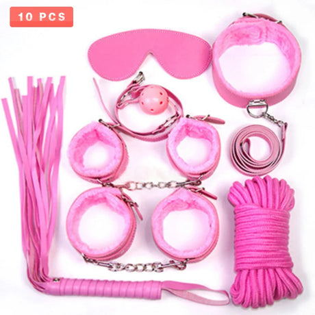 Exotic accessories BDSM 7-piece set of sex games Novelty bundled toys Handcuffs Eyessex Toys for Couples Lovers flirting toys