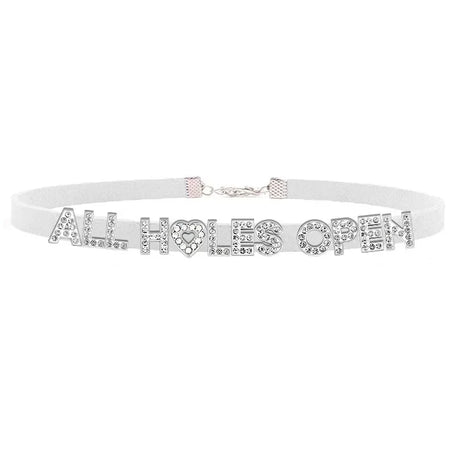 Sexy Bad Words All Holes Open Letters Choker Necklace Women Men Suggestive Adult Chocker Collar Cosplay Custom Jewelry Gift