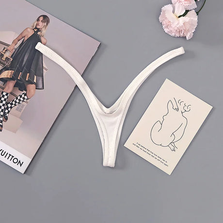 Women New Style Women Secret Clothes Deep V Thong Breathable Sexy Low Waist Brazilian Underwear Soft Thin Straps Women's Panties