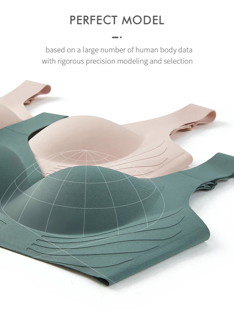 SUJIIN Wireless Seamless Bras for Women Minimizer Invisible Padded Push Up Bras Comfort Soft Support Anti-sagging Bralette Bh