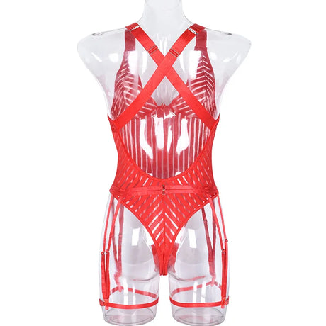 Diccvicc Women Mesh Bodysuit See Through V Neck Sexy Underwear Black Intimate Lingerie Exotic Apparel Backless Fishnet Teddies