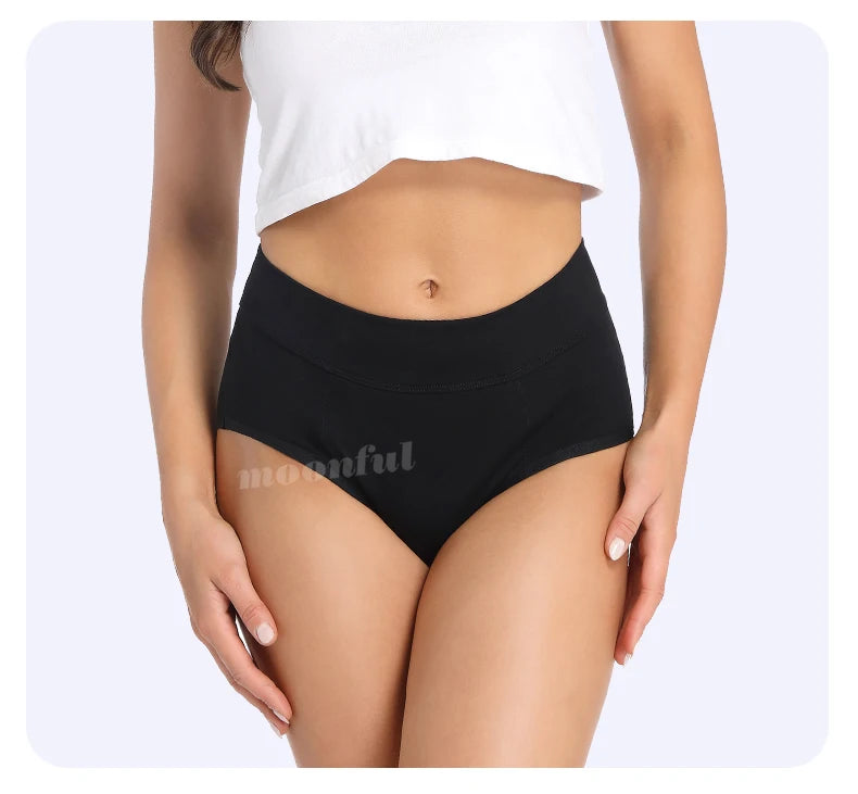 Menstrual Panties Woman Super Absorbent Menstrual Panties High Waist Bamboo Fiber Leakproof Menstruation Period Underwear Girl