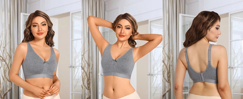 Sheroine Plus Size Women Wireless Bras Full Coverage Soft Seamless Underwear Breathable Lingerie Non-Padded Comfort Bra