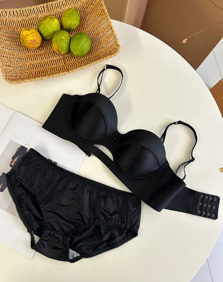 MOYISU Red Push Up Bra Set VS Style Sexy Minimizer Lingerie Wirefree Enhances Small Chest Vintage Retro Zodiac Gift Panty & Ste