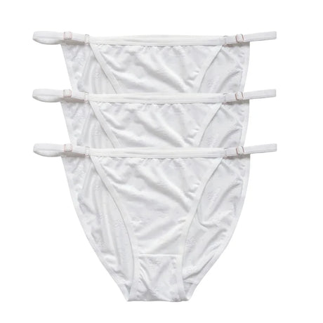 3Pcs/Set Ice Silk Panties Women Low Rise Briefs Brazilian Panties Solid Color Underwear Female Underpants Sexy Lingerie S-XL