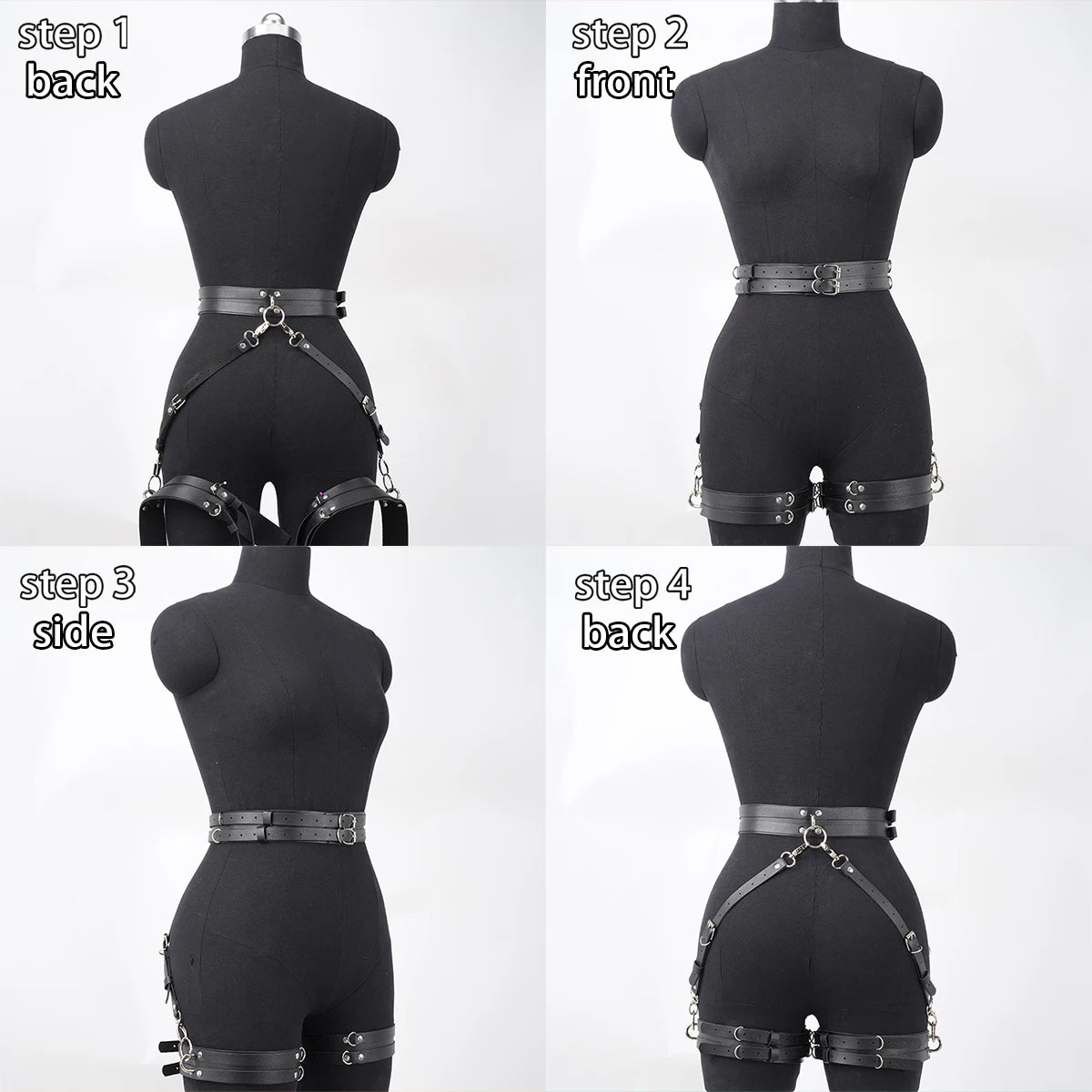 Harness PU Leather Adjustable Punk Thigh Garter Belt Accessory For Casual Dating Night Party Styling