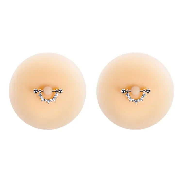 Tornova Solid State Rubber Nipple Patch Invisible and Traceless Solid Chest Patch Women's Sexy Breast Patch Nipple Decoration