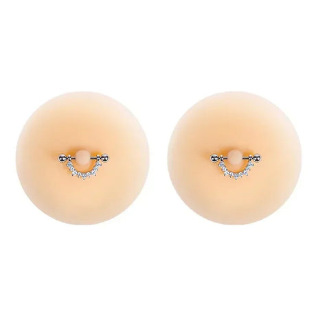 Tornova Solid State Rubber Nipple Patch Invisible and Traceless Solid Chest Patch Women's Sexy Breast Patch Nipple Decoration
