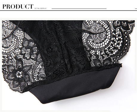 Women's Seamless Underwear Leopard Intimate Women Sexy Lace Black Floral Panties Seamless Panty 3pcs/set
