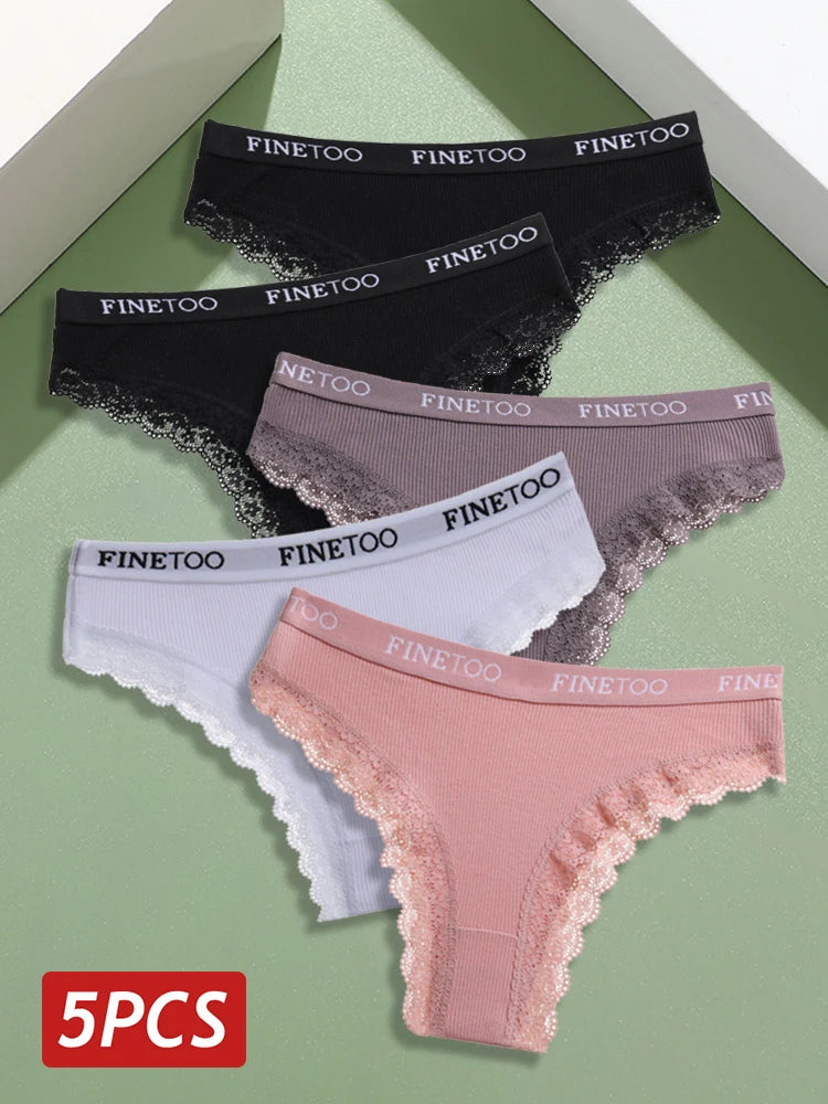 Seamless Women Panties Cotton Lace Underwear Sexy Low Rise Elastic Waist Brazilian Panties T-Back Soft Intimates Lingerie M-2XL