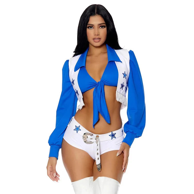 Multiple Cheerleader Basketball Football For Lady Costume Schoolgirl Top Shorts Cosplay Halloween Carnival Party Fancy Dress