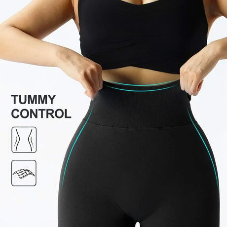 Seamless Knitted Leggings Women High Waist Sports Pants High Elastic Gym Workout Running Leggings Sexy Hip Liftting Leggings