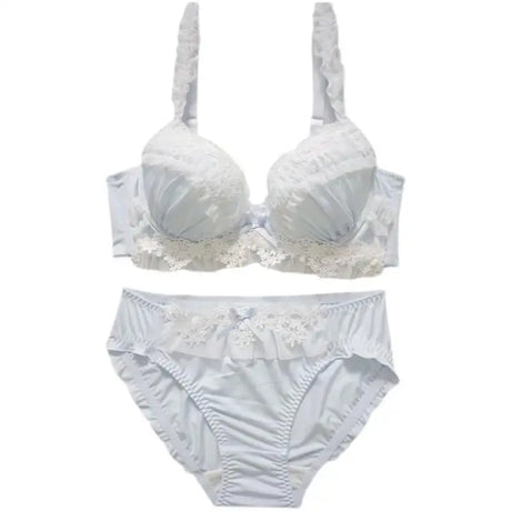 Teen Favorite! MOYISU Japanese Sweet Lolita Bra Set G Cup Heavy Steel Ring Support Heavy Lace Thin Cup Pure Sexy Large Bust CA