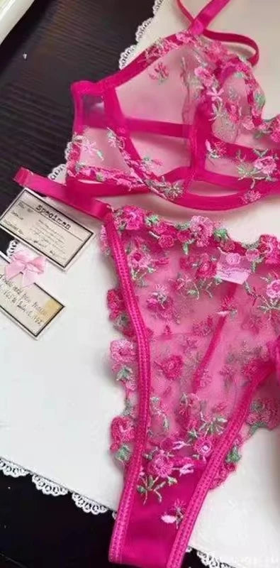 Sexy Sheer Lace Flower Embroidery Underwire Bra for Women, Large Breast Minimizer Anti‑Sagging Comfort Everyday Wear YEMOMO S‑XL