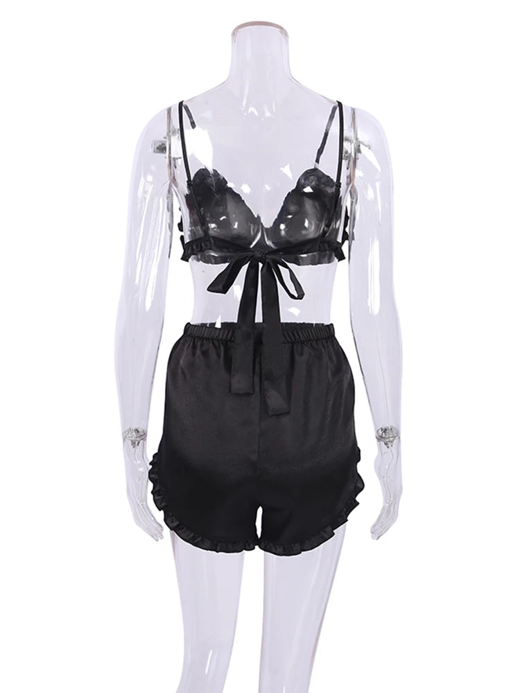 Pajama Sets Patchwork Lace Robe Sets With Bra Satin Sexy Underwear Set Woman 3 Pieces Sleepwear Sets Bathrobes 2023 Nightwear