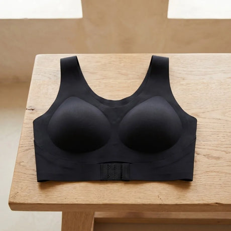 Posture Corrector Seamless Push Up Bra Cross Back Anti-sagging Front Closure Bra Lingerie Shockproof Gathered Wireless Bra Lady