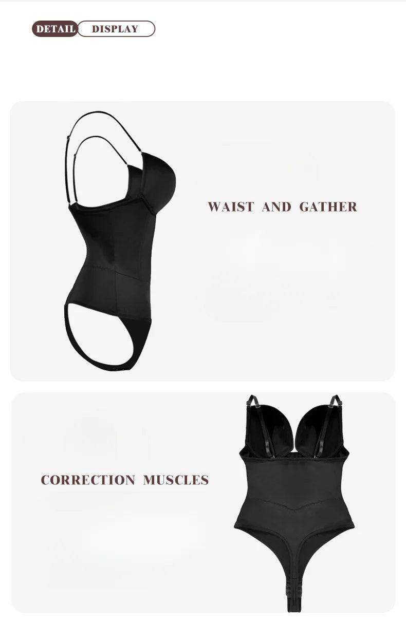 Sleeveless Halter Bodyshaper Bodysuits Women Sexy Bones Waist Trainer Corsets Backless Shapewear Slim Underwear Outfit Jumpsuits