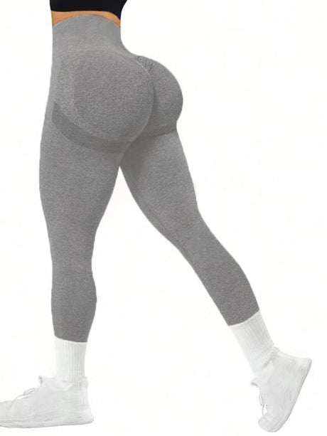 Women's Tight Yoga Seamless Pants, Solid Color Multi-Color Optional, High Waist Belly-Closing Exercise Running Capri Yoga Pants
