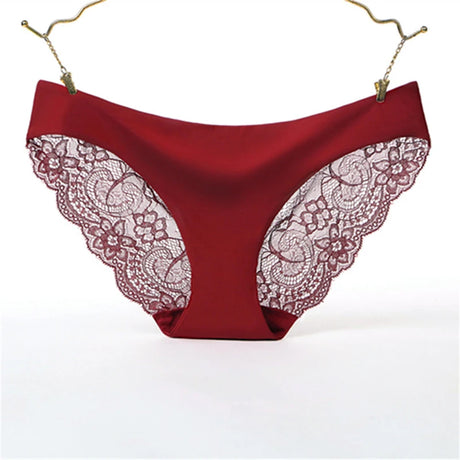 Women's Seamless Underwear Leopard Intimate Women Sexy Lace Black Floral Panties Seamless Panty 3pcs/set