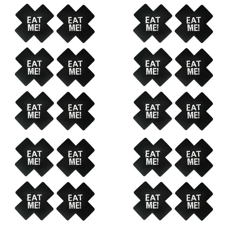 20pcs Red Heart Kiss Me Shape Self-Adhesive Disposable Satin Nipple Covers for Women Breast Pasties Stickers for Strapless Cloth