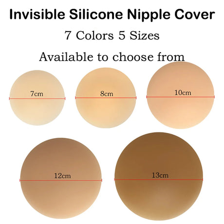 Invisible Nipple Cover Reusable Cover Ups Adhesive Silicone Nipple Pasties For Women Breast Petals Chest Stickers Sticky Bra Pad