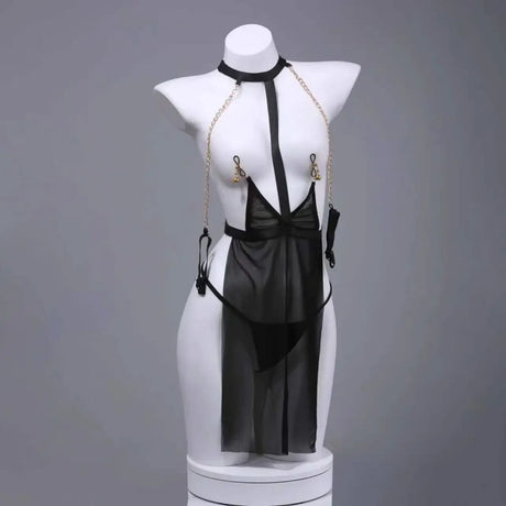 Hot Sexy Lingerie For Women Low Cut Crotchless Bodysuit Erotic Underwear Set Sex Bodysuit Transparent Sexy Porno Nightie