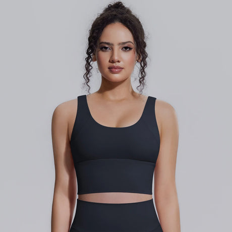 Women Summer Yoga Bra Underwear Shockproof Bra Sports Running Beautiful Back V Shaped Fitness Yoga Tank Top Bra with Chest Pad 