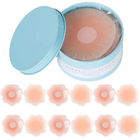 Women Silicone Nipple Stickers 6Pair Anti-bump Chest Pad Lift Nipple Cover Pads Invisible Reusable Bra Chest Sticker Breast Pad