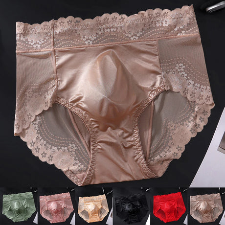 1pc Men Lace Thin Seamless Ice Silk Briefs 3D Bulge Pouch Low Waist Pantie Breathable High Elastic Soft Underwear