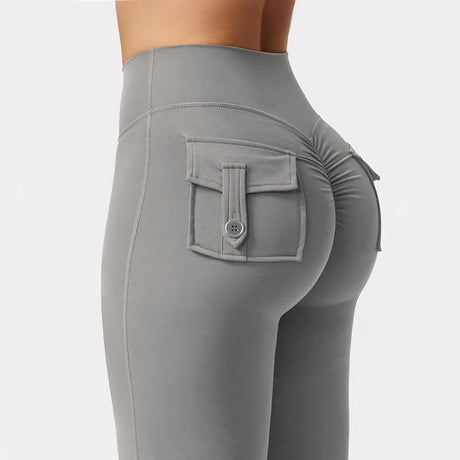 2024 Newest Women Wide Leg High Stretch Yoga Leggings Naked Feeling Compression Fitness Workwear with pockets Yoga Pant 