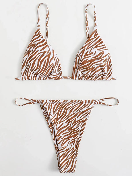 Sexy Zebra Bikini 2026 Woman Swimsuit Female Swimwear Women`s Mini Thong Bikinis Set Summer Beachwear Swimming for Bathing Suit