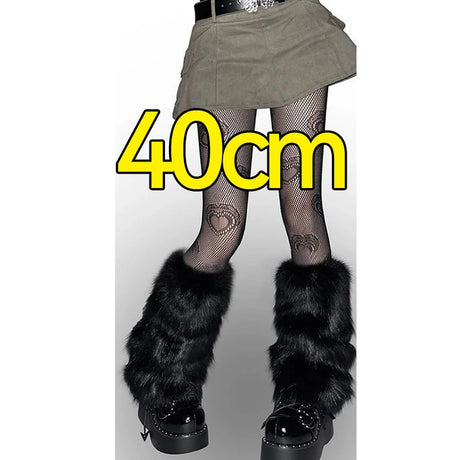 1/2Pairs Artificial Fur Plush Leg Warmers Women Autumn Winter Thermal Long Socks Girls Fashion Japanese Knee-length Stockings