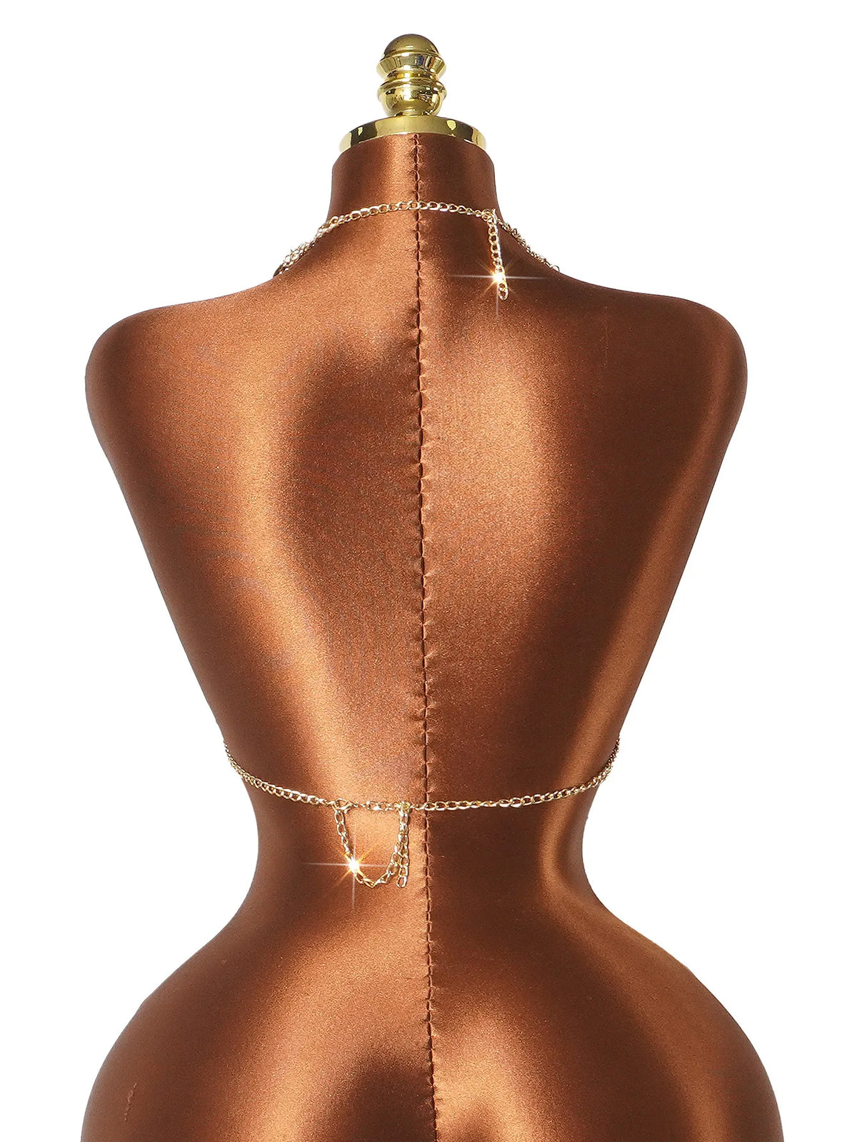 Women Sexy Backless Shine Diamond Body Chain Exotic Tanks Novelty Hollow Out Chest Chains Decor Bustier Tops Nightbar Clubwear