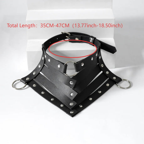 Black Sexy Trendy Rock Gothic Collar Necklaces Jewelry Gothic Leather Belt Rivets Harajuku Punk Choker Necklace for Women Gift
