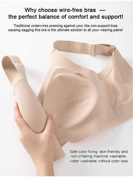 Push-Up Lifting Wireless Bra, Women's Comfortable Seamless Underwear,Soft Breathable Skin-Friendly,No Steel Ring,Ideal for Daily