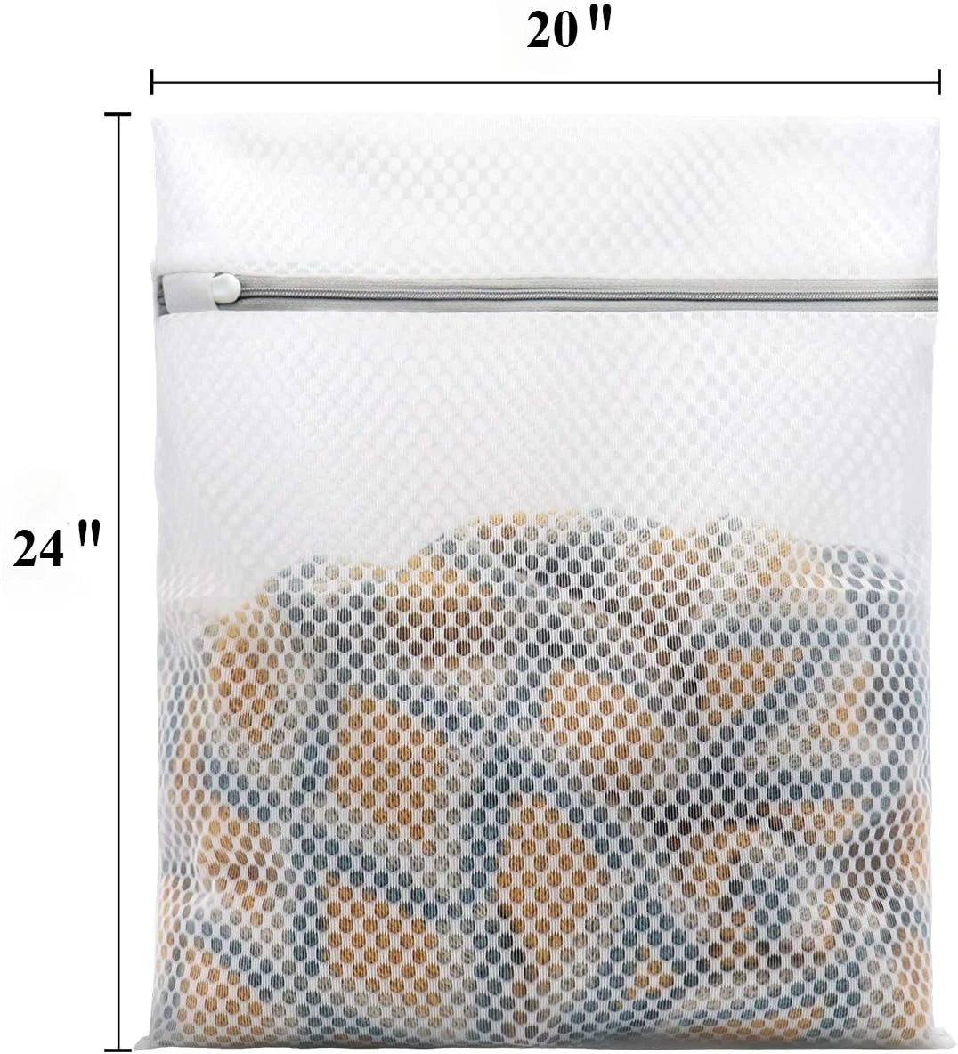 3Pcs Durable Honeycomb Mesh Laundry Reusable Washing MachinesBags clothes lingerie bra for Delicates 12 x 16 Inches (3 Medium)