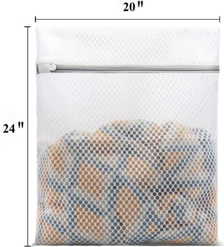3Pcs Durable Honeycomb Mesh Laundry Reusable Washing MachinesBags clothes lingerie bra for Delicates 12 x 16 Inches (3 Medium)