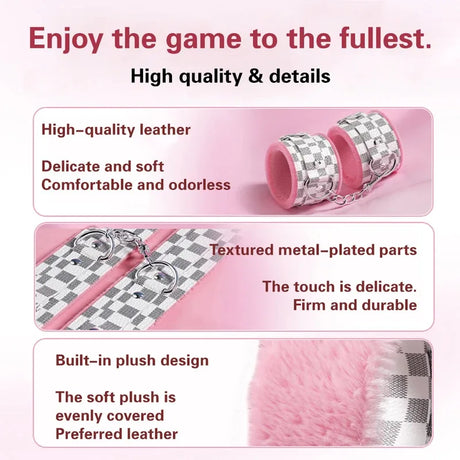 Exotic Bed Set Kits Exotic Toys Adults Games Leather Handcuffs Whip Gag Nipple Clamps Women Products