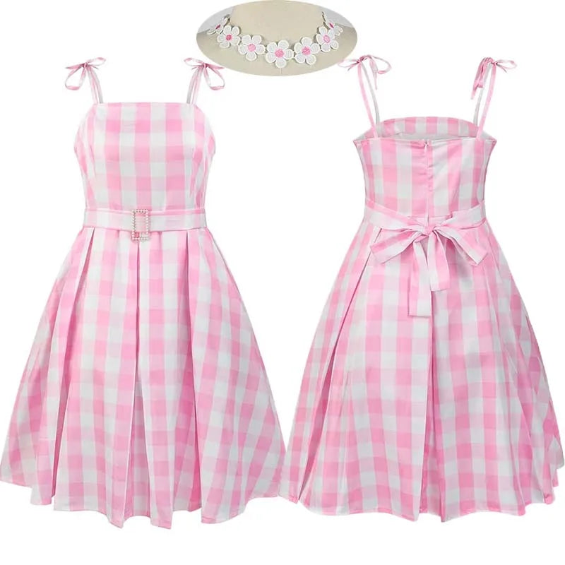 Homchee Trends COS Pink Princess Dress for Women Role Play Dress for Halloween Christmas Cosplay Costume Cute Dress