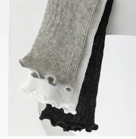 Women's Socks High New Summer Fashion Stockings Basic Women Leg Warmers Japanese Style Cotton Thin Girls Knee Socks Simple Long