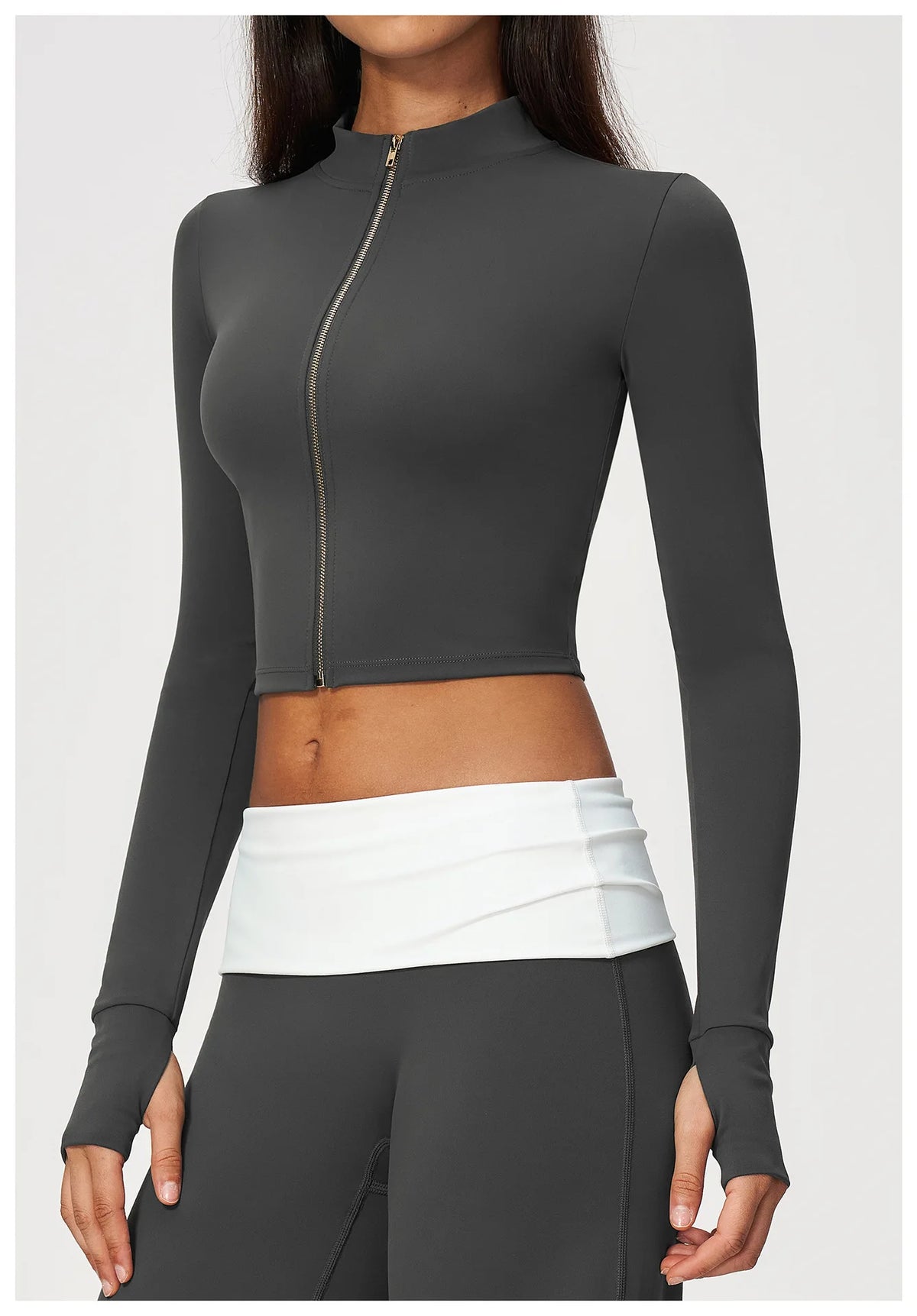 Yoga Long Sleeve Women's Zipper Sports Jacket Fitness Yoga Shirts Gym Top Activewear Running Coats Workout Clothes For Cycling